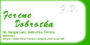 ferenc dobrotka business card